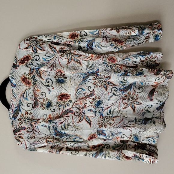 Sundance Floral Paisley Silk Sheer Button Down Blouse Top Size XS - Picture 2 of 8